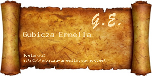 Gubicza Ernella névjegykártya